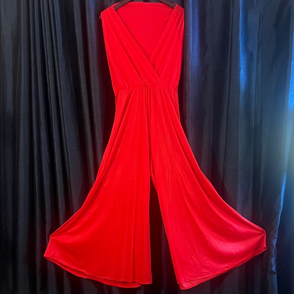 1970's coral Jumpsuit